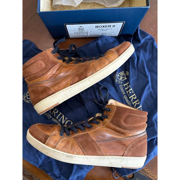 Herring Boxing II Cognac Calf and Suede Men\'s 43 Shoes main image 4